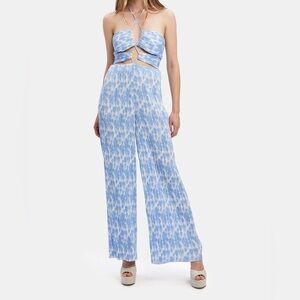 NWT Bardot Hattia cut out jumpsuit in blue floral